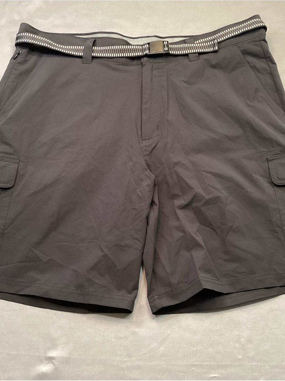 ORVIS Tech Cargo Shorts Men’s 40 Gray Classic Collection Belted Hiking Outdoors